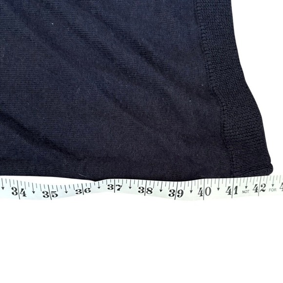 Lafayette 148 Cashmere Silk Sweater Sz M Navy Blue Slouchy Quiet Luxury Oversize - Picture 6 of 7